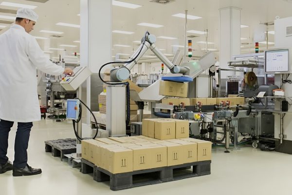 Palettisation avec un robot collaboratif